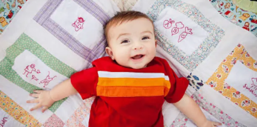 Trapunta bimbo con foto