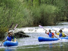 Discesa in canoa gonfiabile