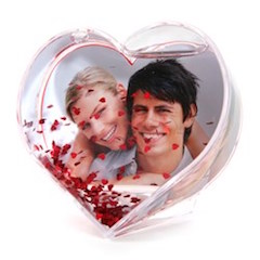 Bolla Cuore con Foto – Regalo personalizzato con cuoricini rossi 